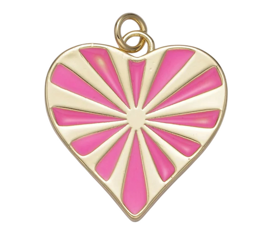 Pink & gold heart