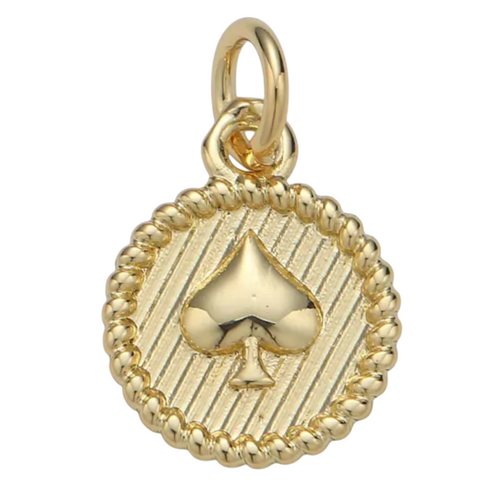 Spades round coin