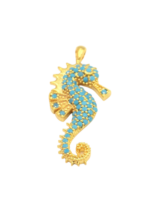 Aqua sea horse