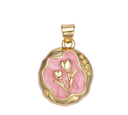 Pink Flower Charm