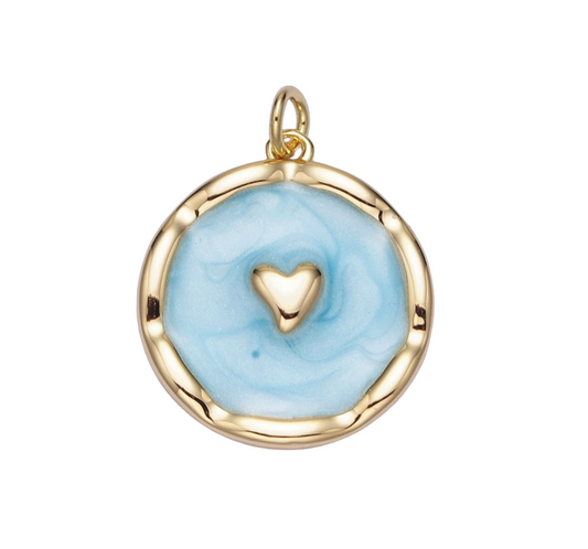 Round Blue Heart