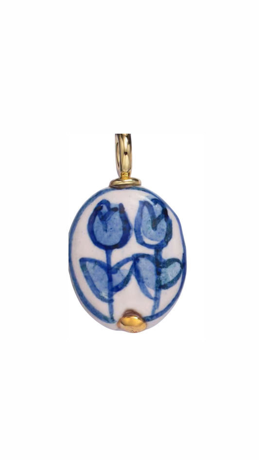 Handmade blue tulip