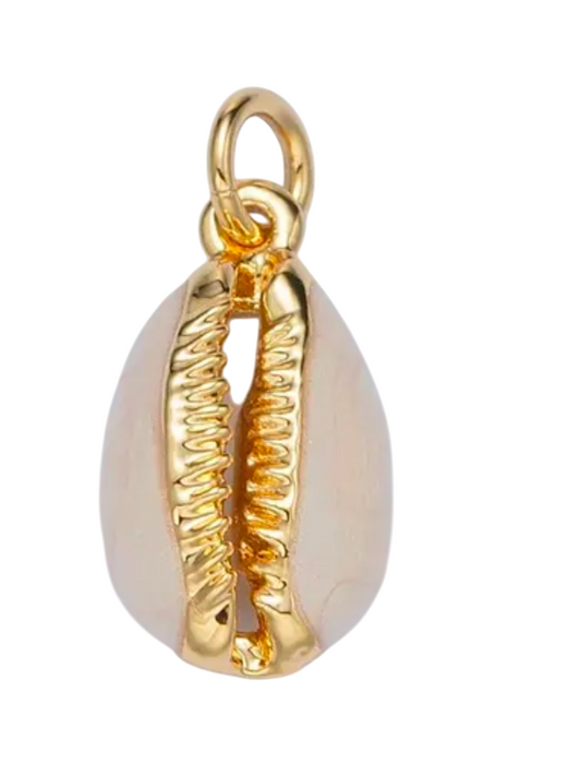 Dainty cowrie shell charm