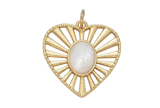 Sunburst love heart